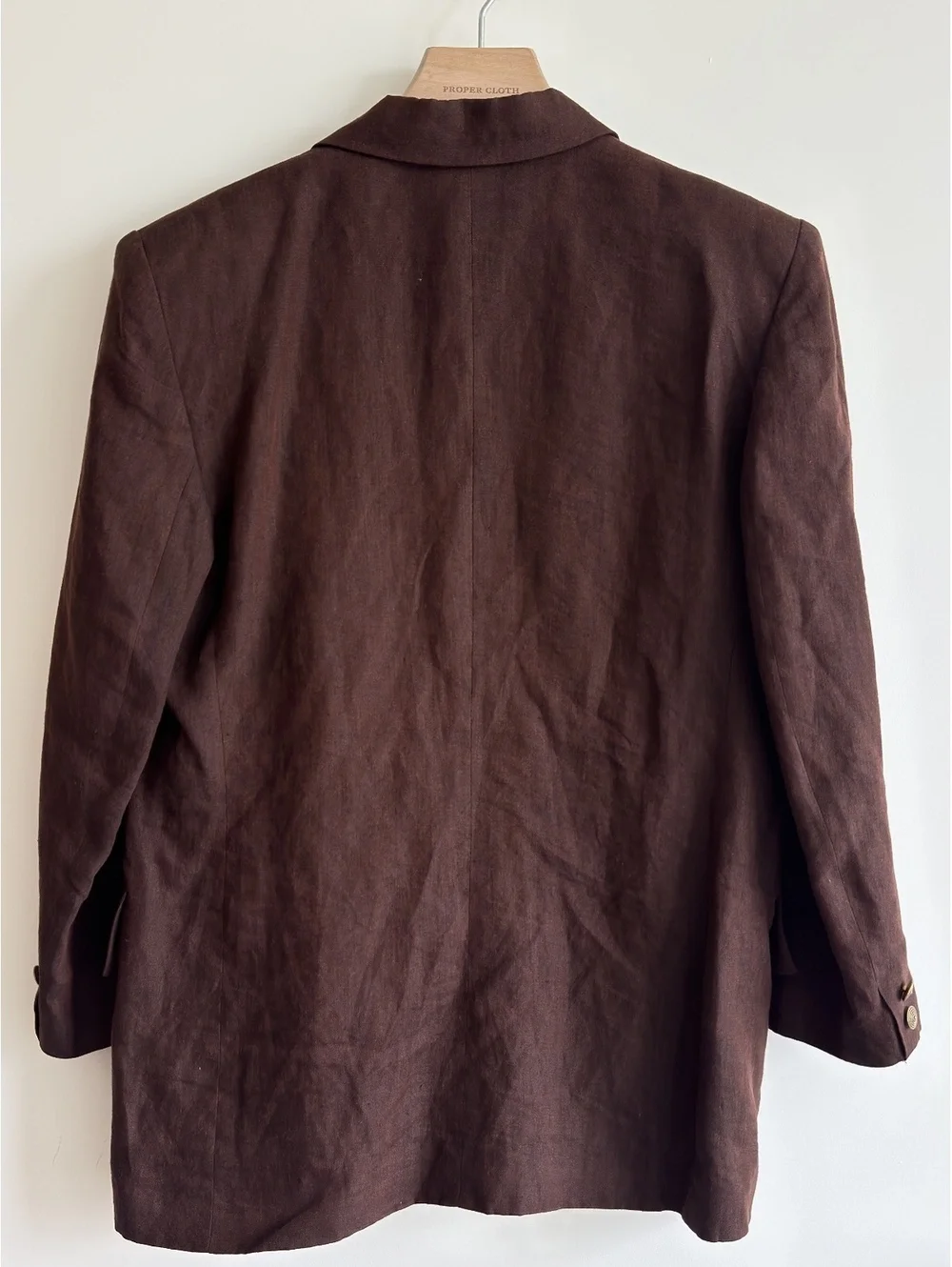 Vintage Colna Paris 100% Linen Brown Blazer Made in France FR 42